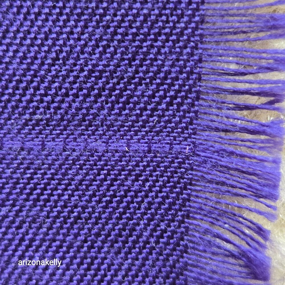 Wool Scarf Lightweight Pink Purple Floral - Picture 7 of 13